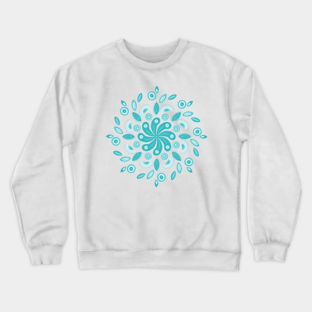 Blue coastal mandala Crewneck Sweatshirt by Home Cyn Home 